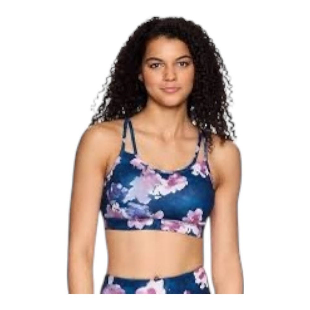 Gaiam Shine Strappy Sports Bra XL Moonlit Ocean